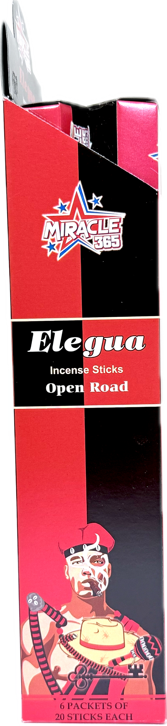 Elegua Incense sticks-open road (6 tubes of 20 sticks) frag rose (MOQ=10pc)