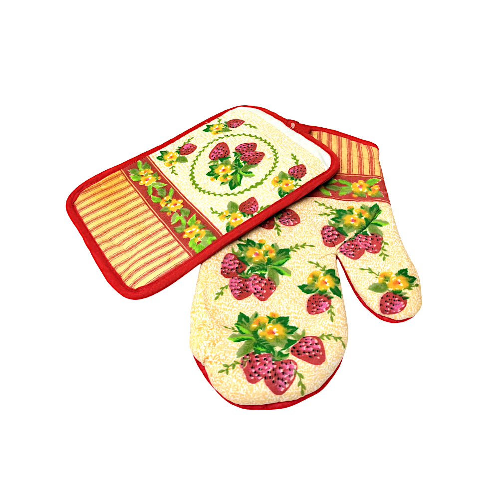 Set of oven mitt and pot holder*12 56-4335 (MOQ=dz)