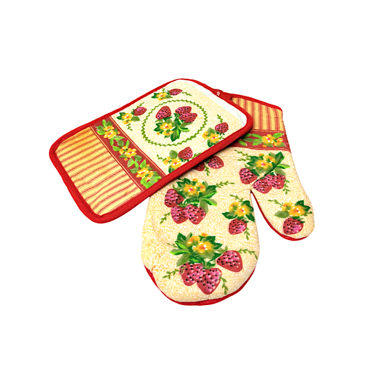 Set of oven mitt and pot holder*12 56-4335 (MOQ=dz)