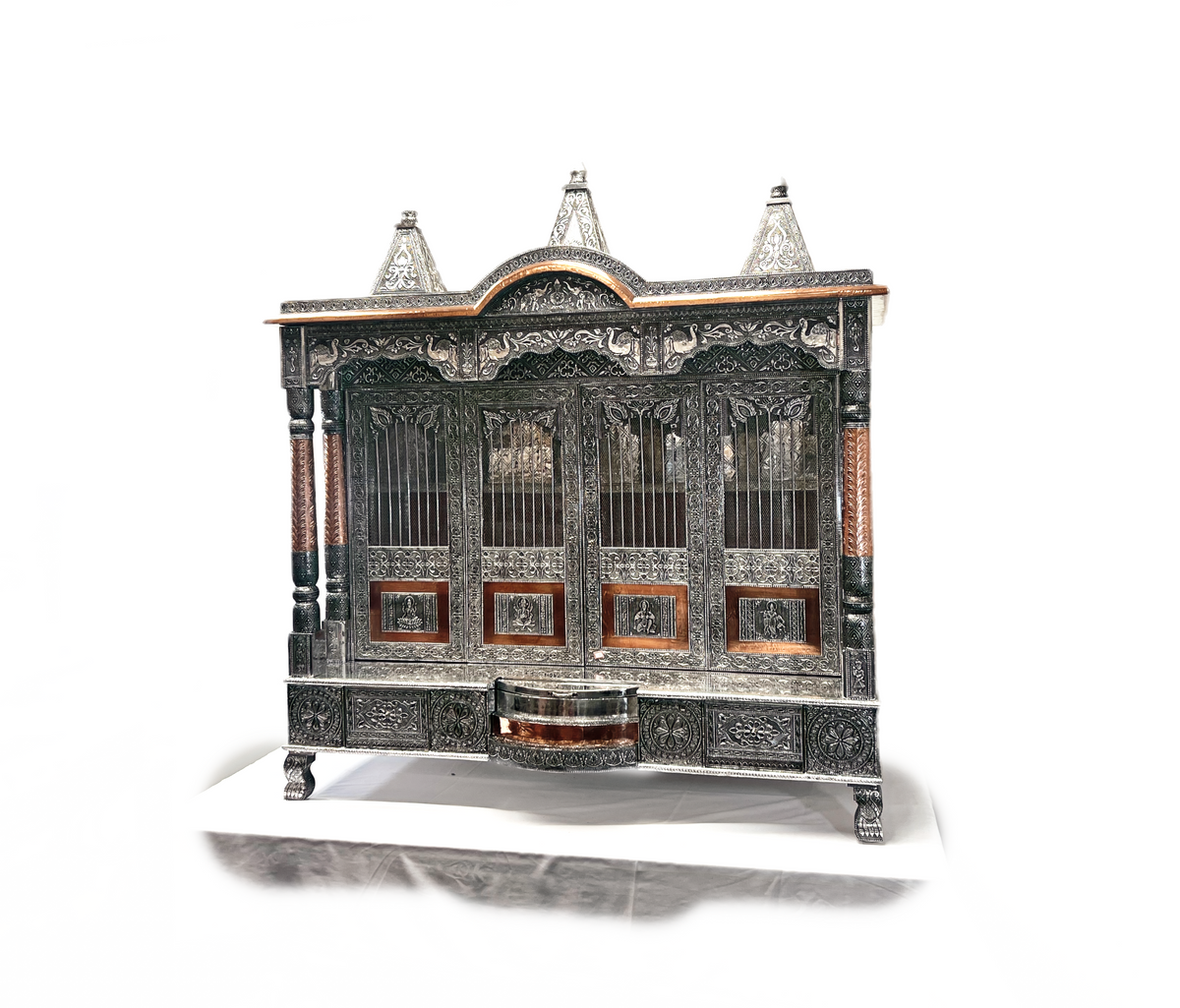 Oxadised with copper lining Mandir 48"x24"(80752234824) (MOQ=ea)
