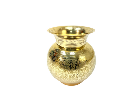 Brass Lota embossed 2" (MOQ=ea)