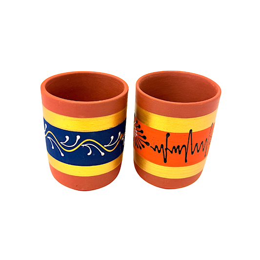 Clay glass painted  3515 (Price per glass) (MOQ=ea)