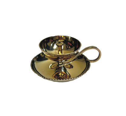 Brass akhand (burns all night) diya with plate (MOQ=ea)