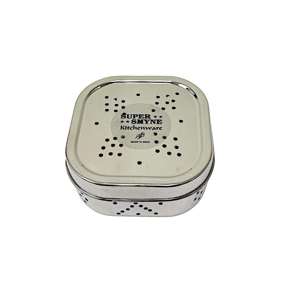 Super Shyne stainless steel fresh leaf container set 5"'  (MOQ=ea)