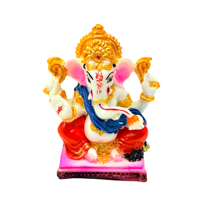 Lord Ganesh 4" marble dust, (MOQ=ea)