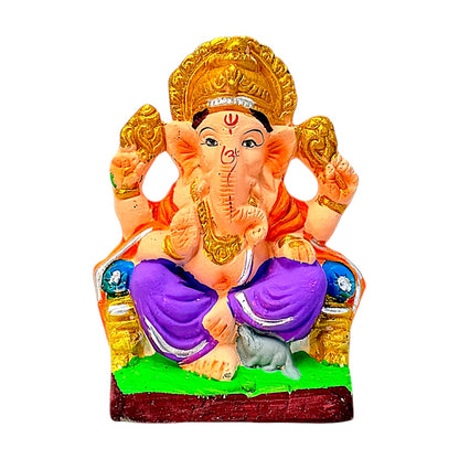 Eco-Friendly Clay Ganesha, 4" (MOQ=36 pcs)