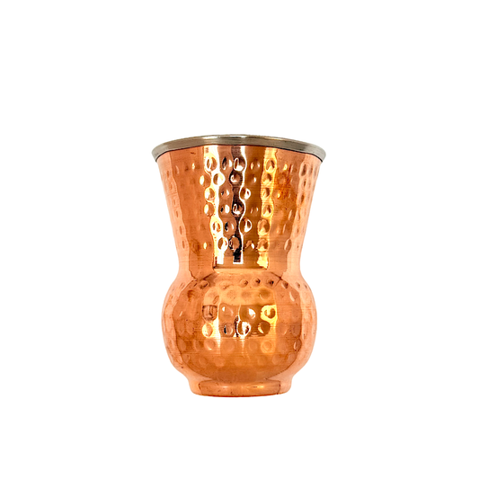 Hour glass shape copper and steel glass (MOQ=ea)
