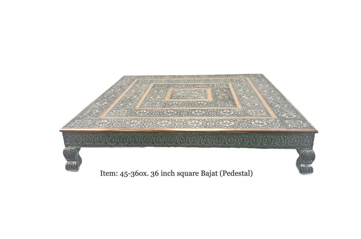 Bajat (Table with short legs)oxidized 36 inch square (MOQ=ea)