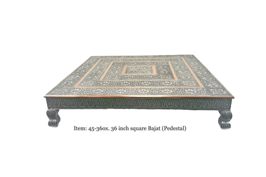 Bajat (Table with short legs)oxidized 36 inch square (MOQ=ea)