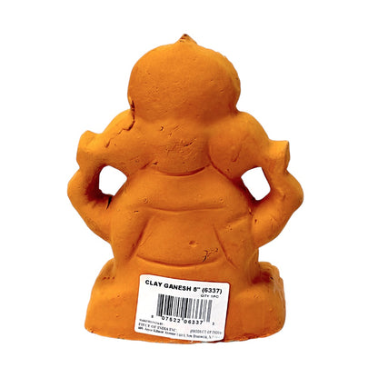 Eco-Friendly Clay Ganesha, brown 8" (MOQ=8 pcs)
