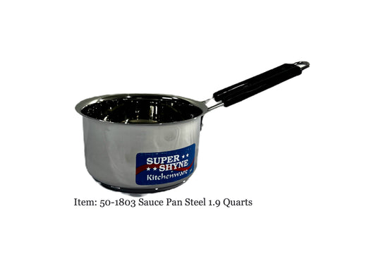 Sauce Pan steel heavy bottom W: 7" H:3.75" 50-1803 (MOQ=ea)