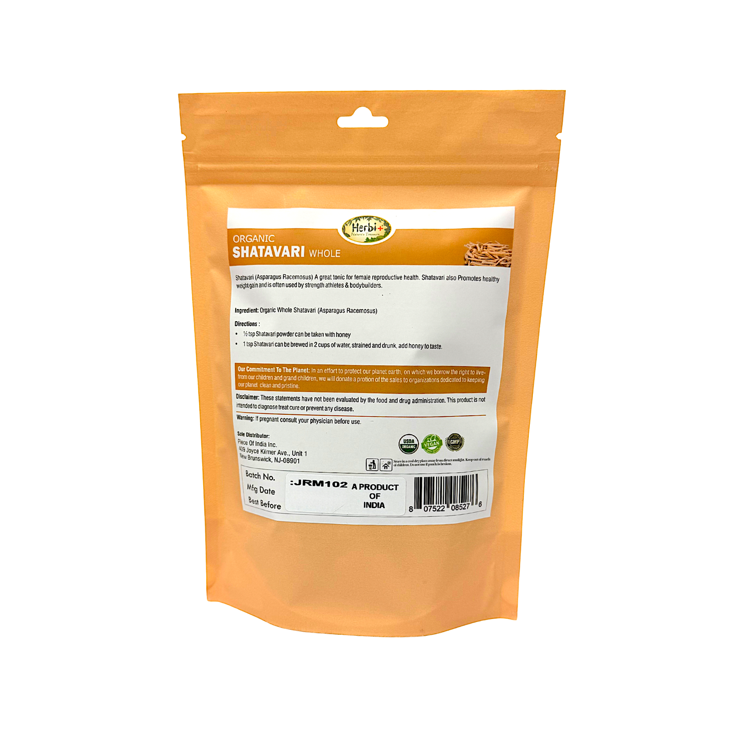 Herbi+ Organic Shatavari (Asparagus racemosus) 3.53oz (MOQ=dz)