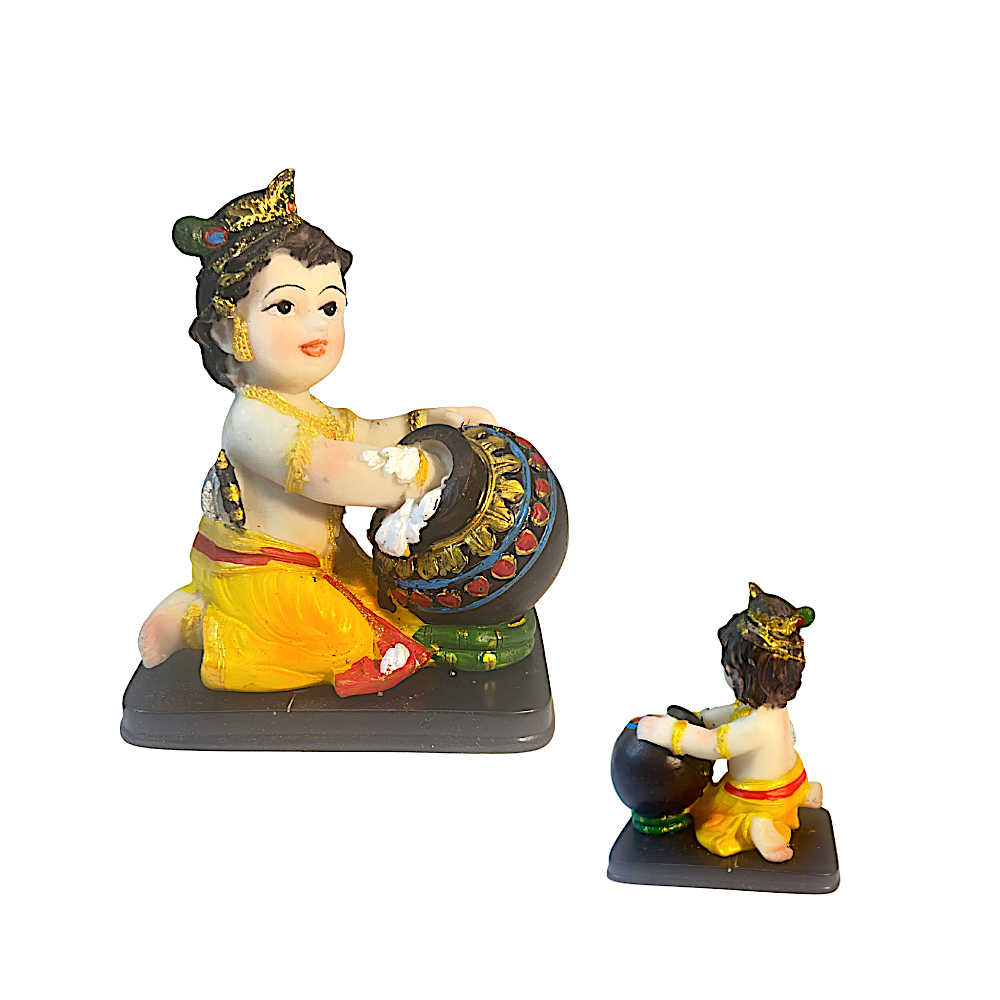 Baby Krishna stealing butter 4.25"  UPC  807522083333 (MOQ=ea)