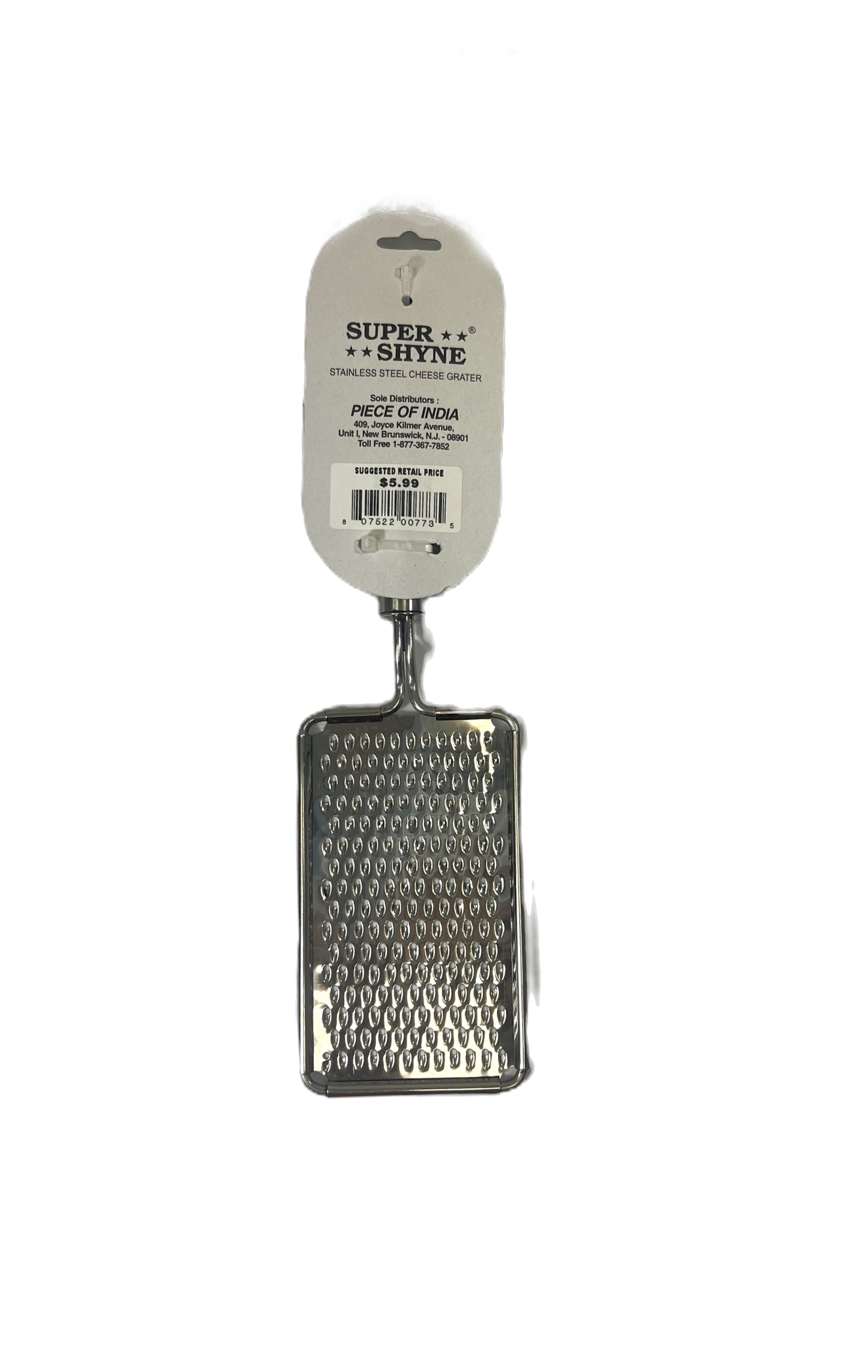 Cheese grater with steel handle 3" by 6" (MOQ=dz)