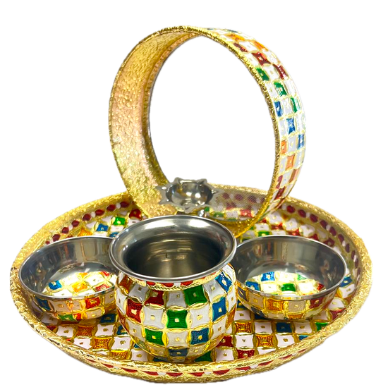 Karwa Chauth set 11" thali (MOQ=ea)