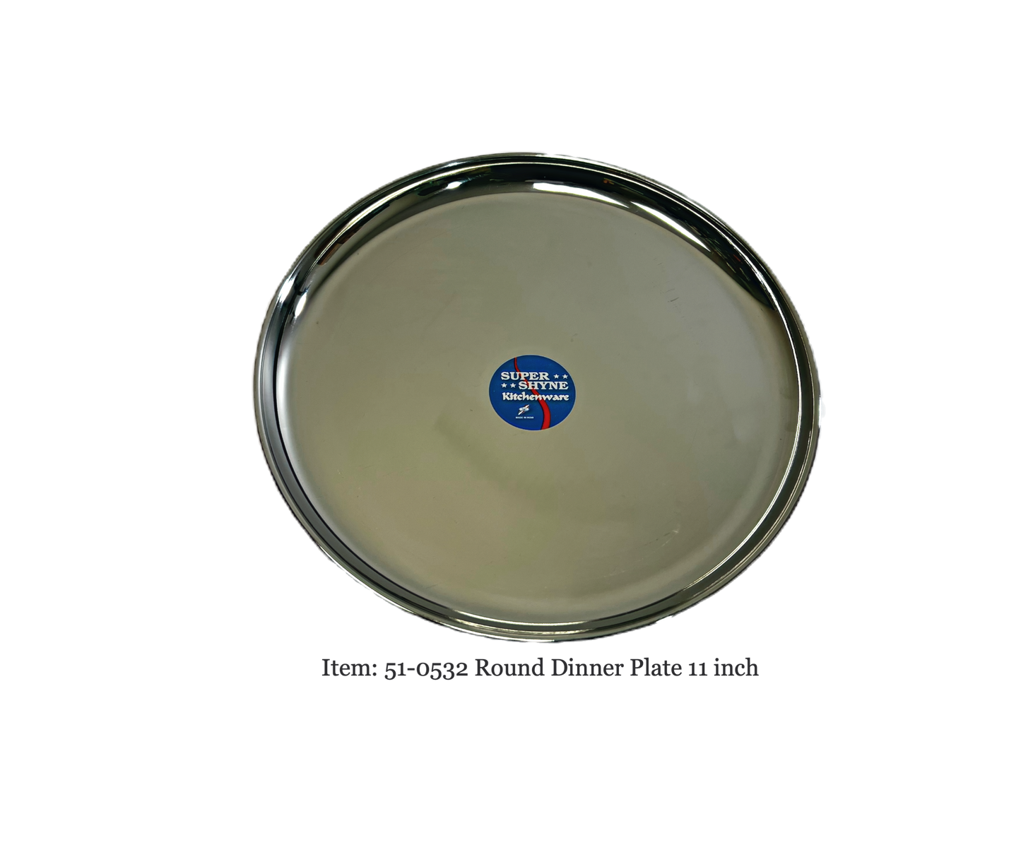 Stainless steel round plate 11"   (MOQ=ea)