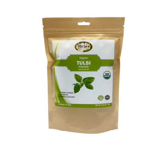 Herbi plus Organic Tulsi (Holy Basil) powder 7oz (Anti viral) (MOQ=dz)