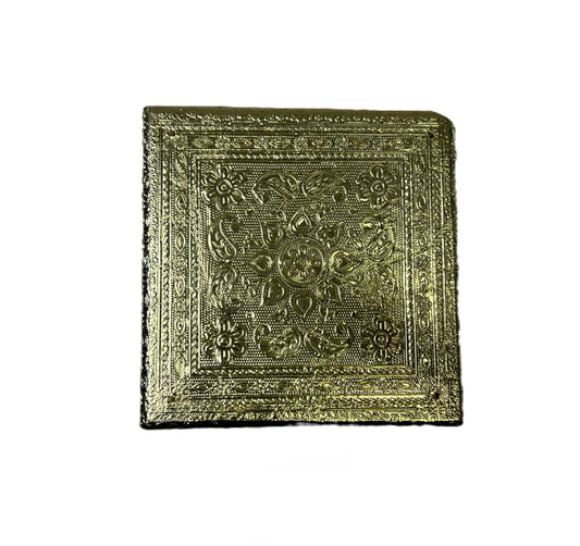 6 inch bajat (pedestal) wood and german silver (MOQ=ea)