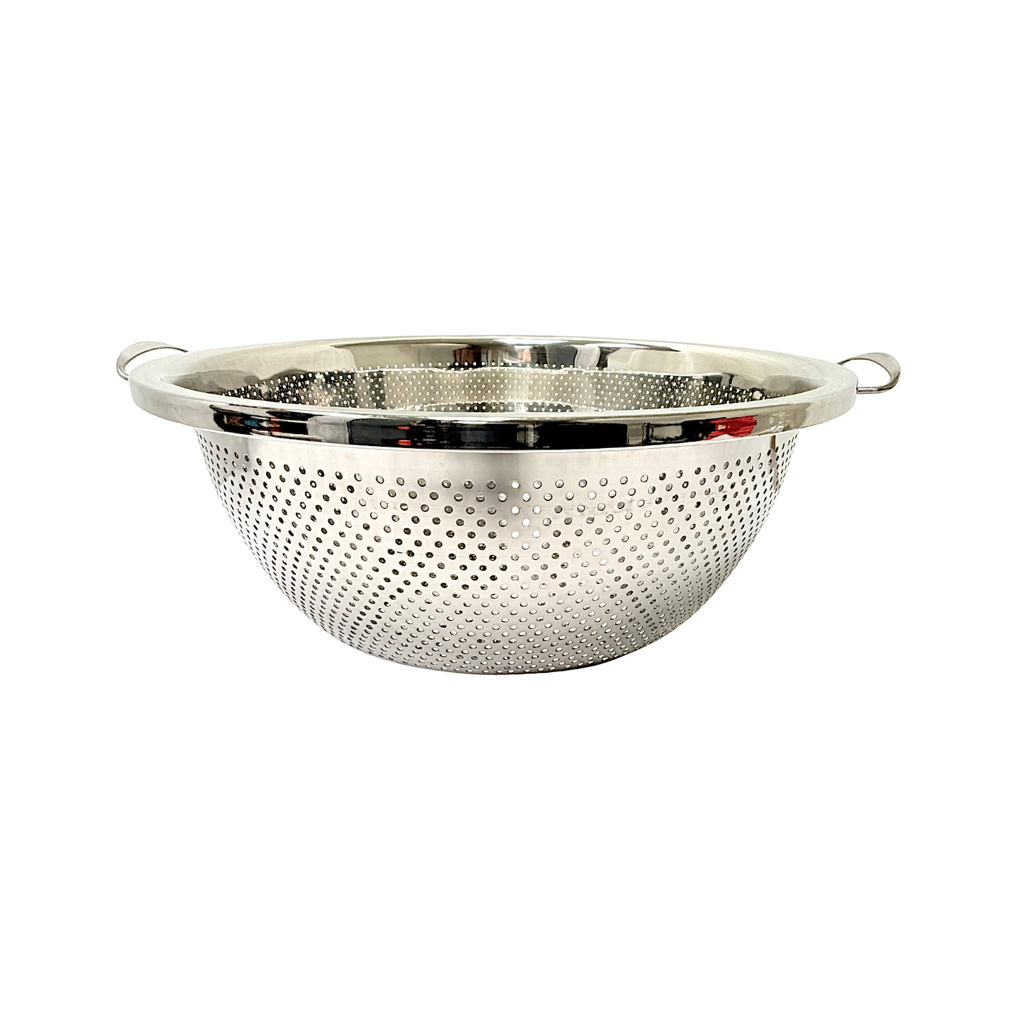 Colander steel, flat bottom, 38cm/15.5 inches (MOQ=10pc)