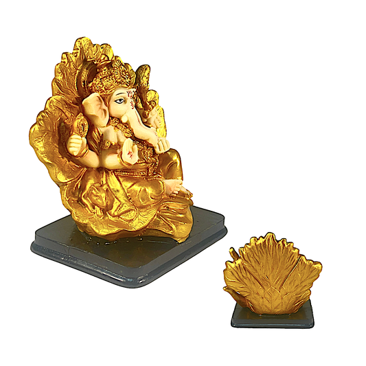 Lord Ganesha 3.5" Poly Resin  4663 (MOQ=ea)