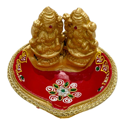 Clay Bowl Laxmi Ganesh Diya (48-7181)