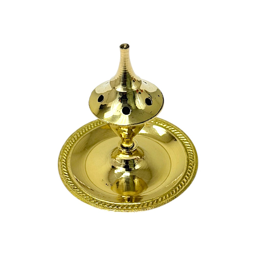 2" cone top brass incense burner (MOQ=ea)