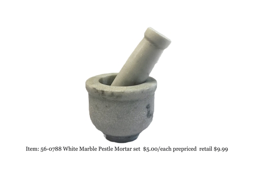 Pestle Mortar set small 3 inch across  (MOQ=ea)