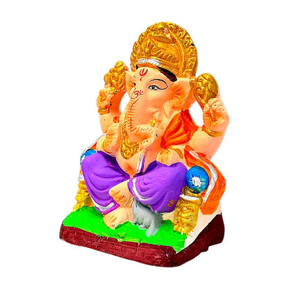 Eco-Friendly Clay Ganesha, 4" (MOQ=36 pcs)