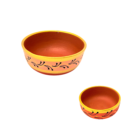 Clay bowl 3520 assorted colors. Color and Design may vary(MOQ=ea)