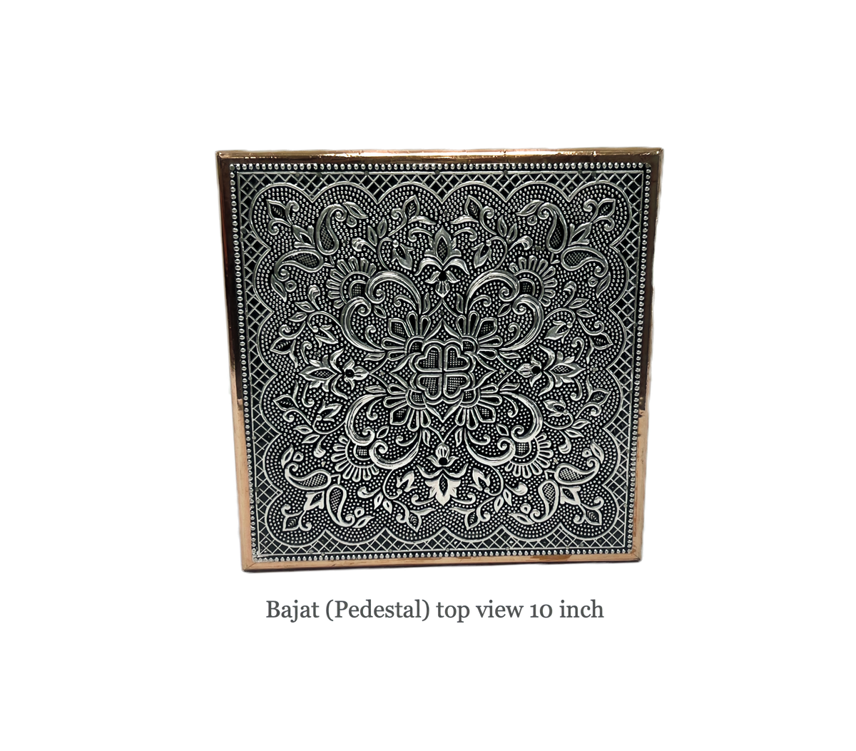 Bajat oxidised (table with short legs, Pedestal)10" square 80752241010 (MOQ=ea)