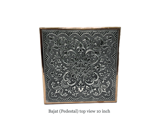 Bajat oxidised (table with short legs, Pedestal)10" square 80752241010 (MOQ=ea)
