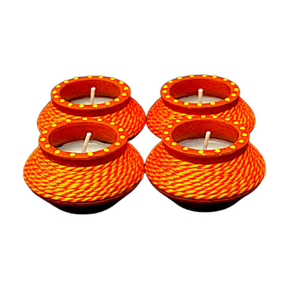 Diya 4 pack with wax x36pc