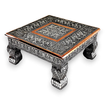 12*12 inches Oxidized Chowki (Bajat)