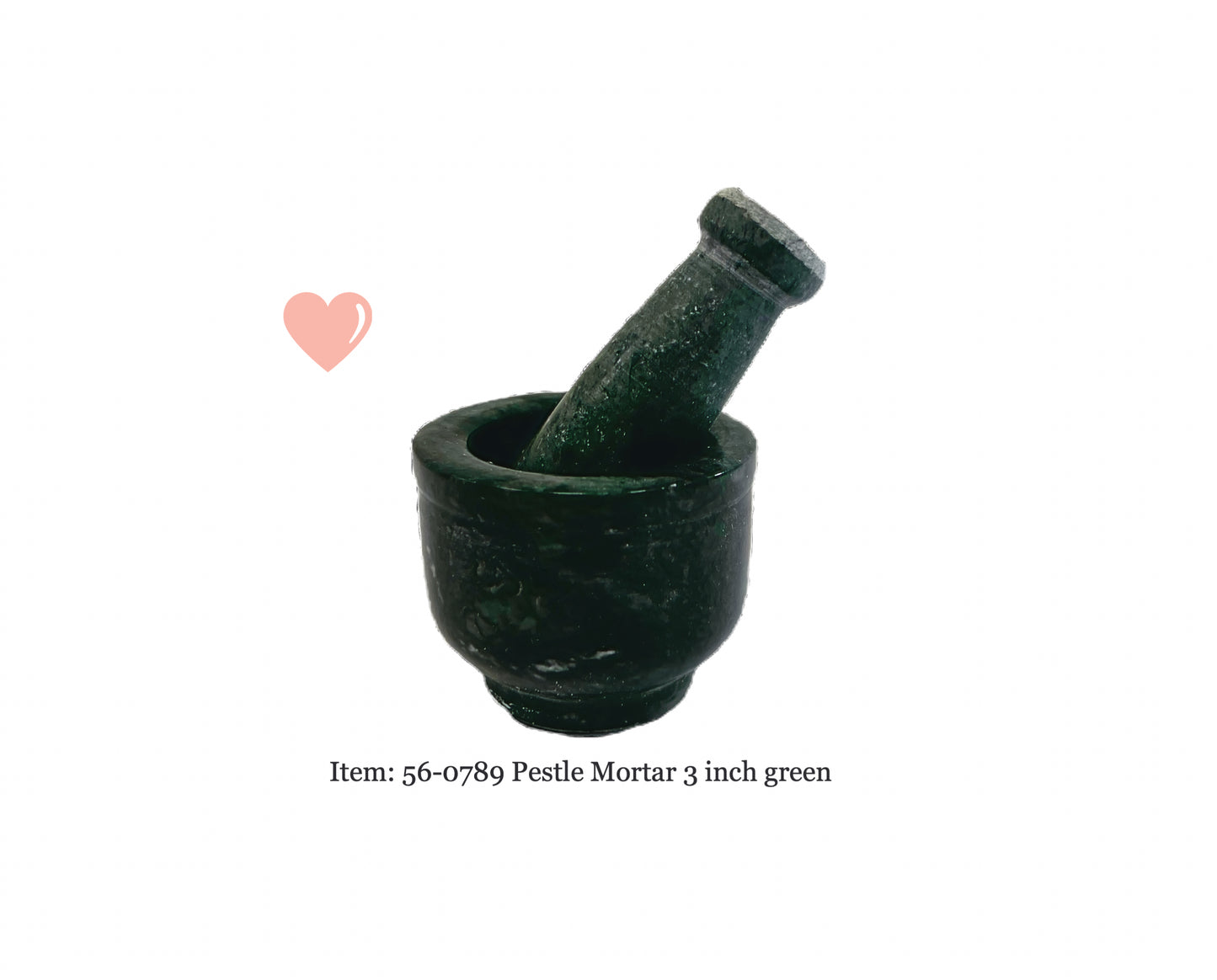 Pestle Mortar Green small3 inch  (MOQ=ea)