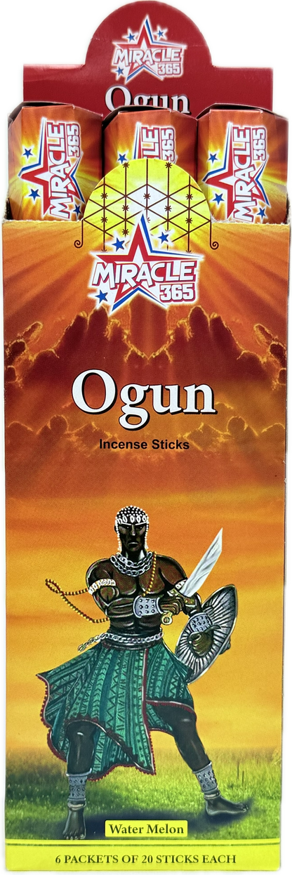 Miracle 365 Ogun Incense sticks (6 tubes of 20 sticks each) fragrance water melon (MOQ=10pc)