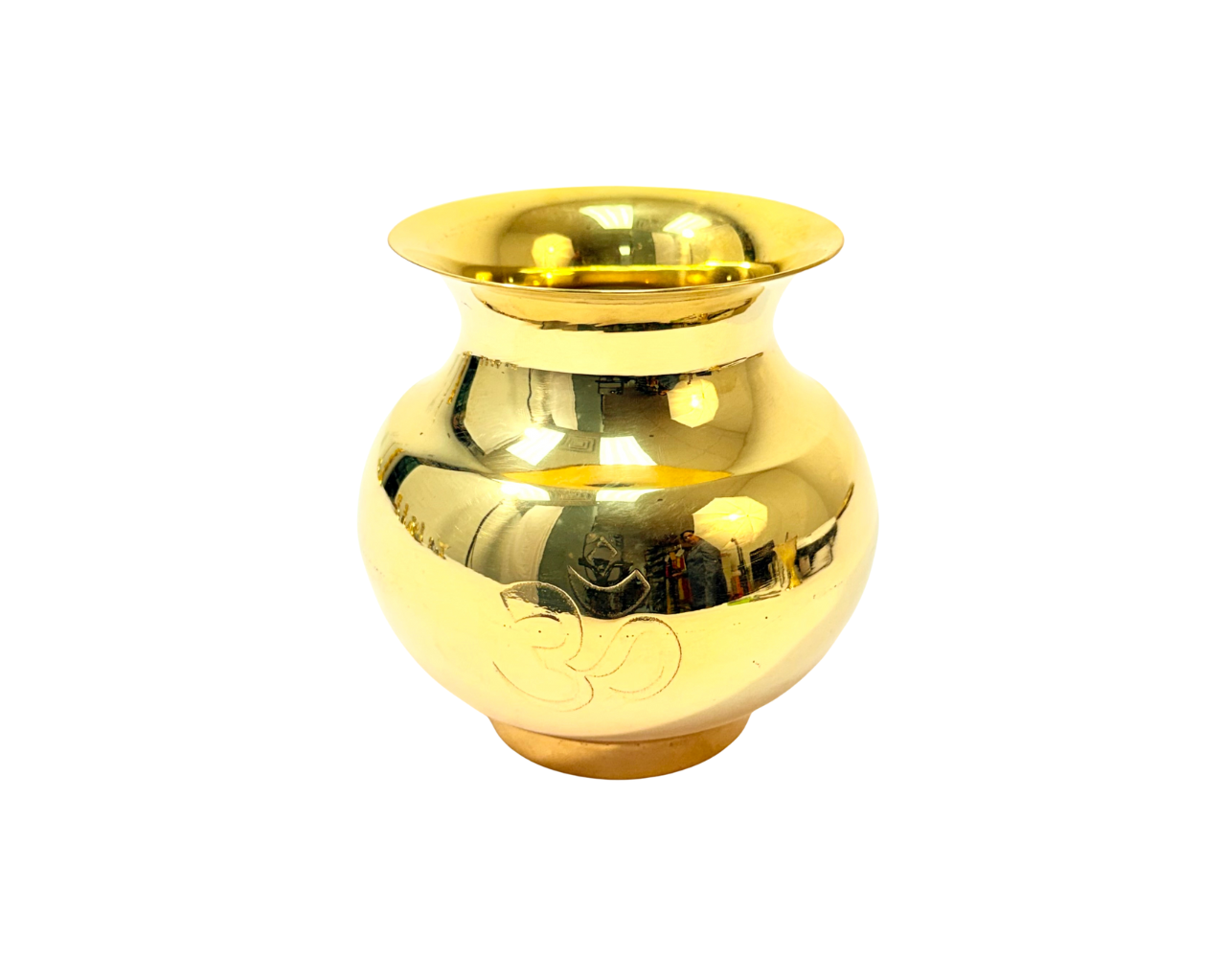 Item B1182 Lota brass 5in with Om engraving. (MOQ=ea)