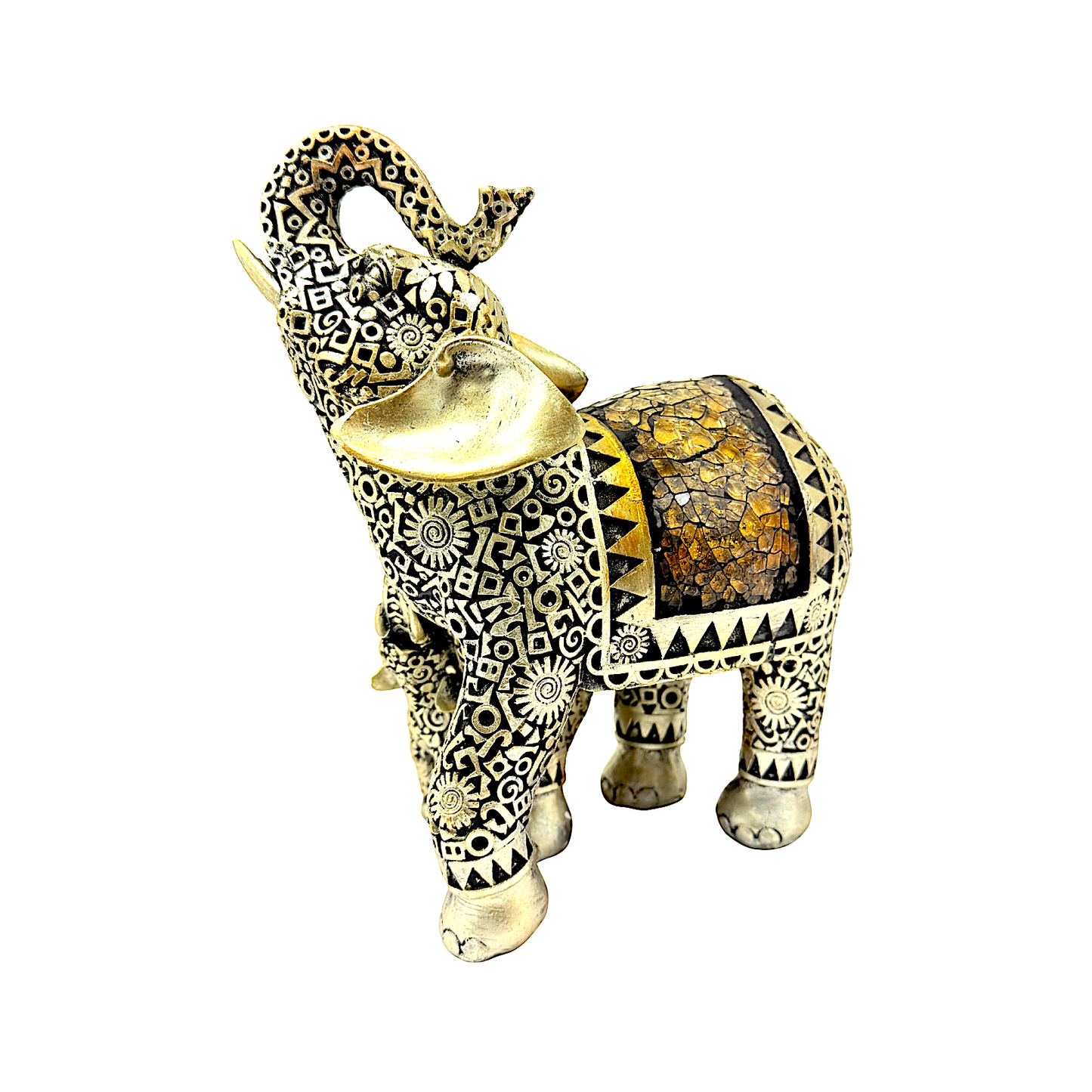 Resin Elephant with Baby- 8" (AD24-02) (MOQ=ea)