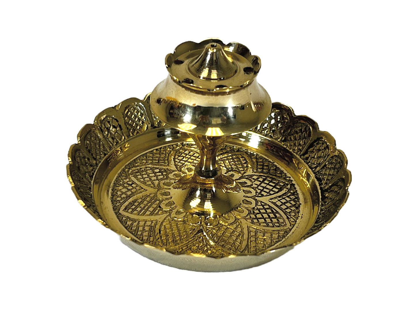 Incense Burner 2" with 3.5 inch embossed plate (MOQ=ea)
