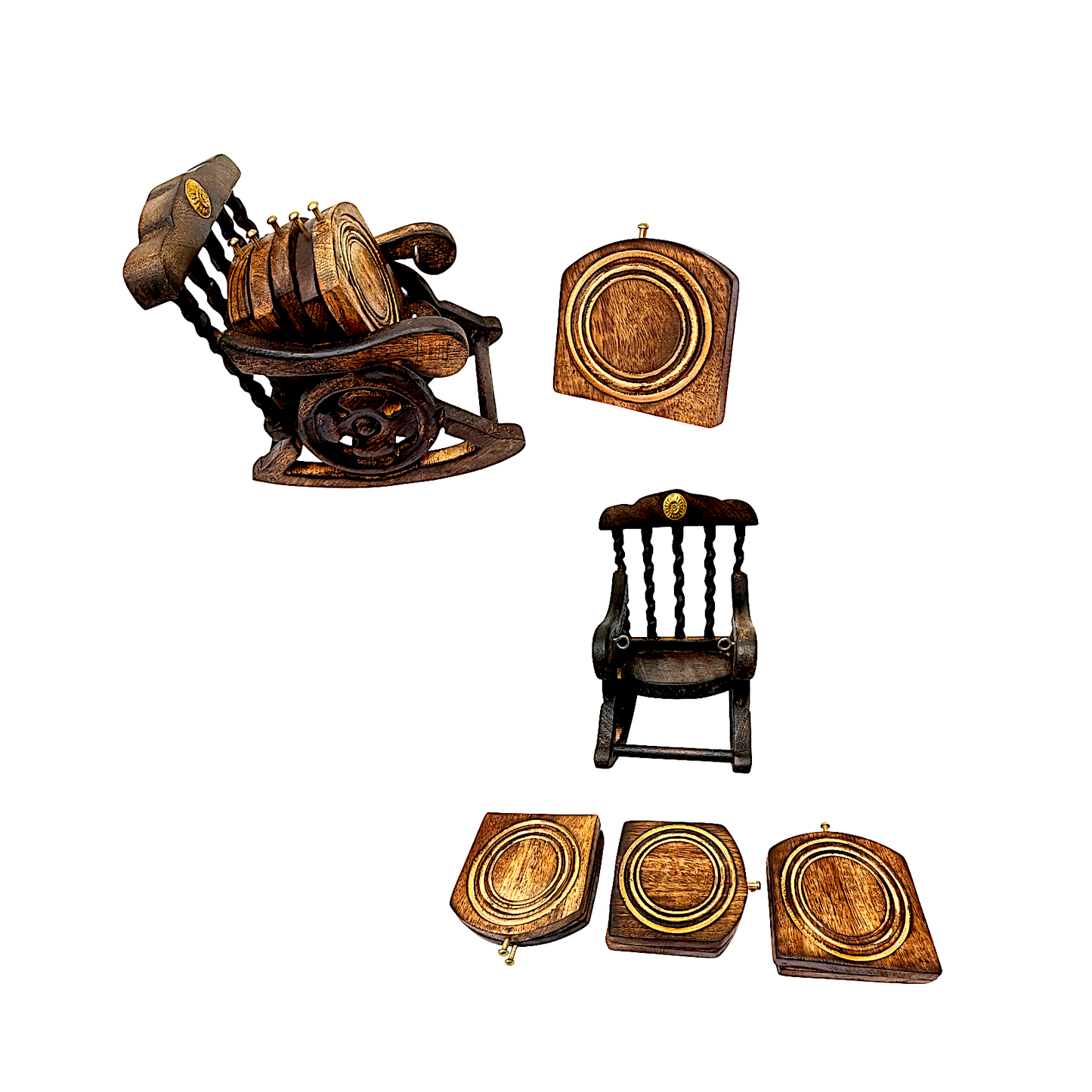 Rocking Chair coaster set (MOQ=ea)