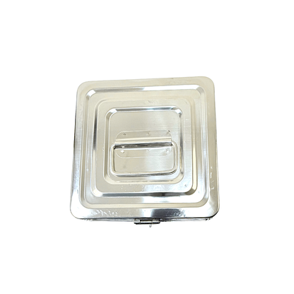 Container Square (Set of 5) Stainless steel with lid (25", 23",20", 18", 15.5" length)