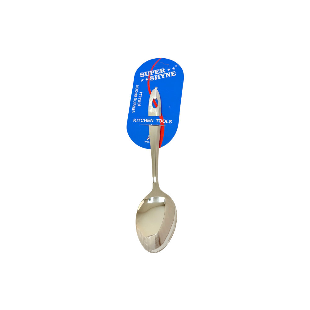 Serving spoon steel short handle*12pc   (MOQ=dz)