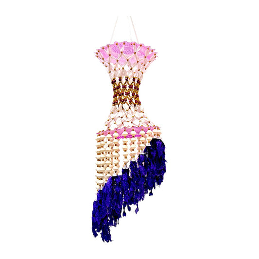 Decorative Beaded Jhumar Style Hanging Decor, (Assorted Colors) 18 inches (MOQ=ea)