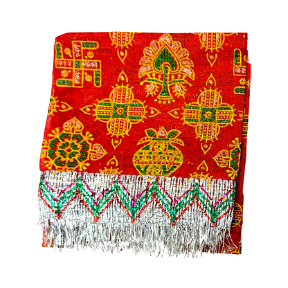 Mata Chunni Printed Red or Green 36by40 (each)