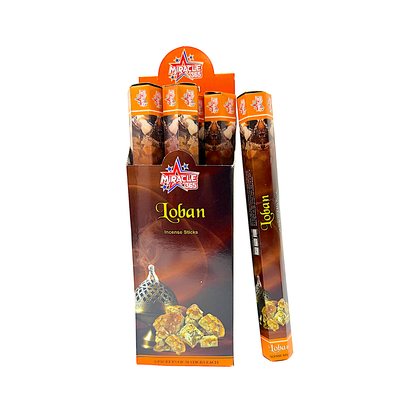 loban (Benzoine) Incense sticks (6 hex tubes of 20 sticks) (MOQ=10pc)