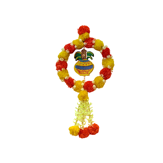 Floral circle hanging with traditional design (Thoran) (MOQ=ea)