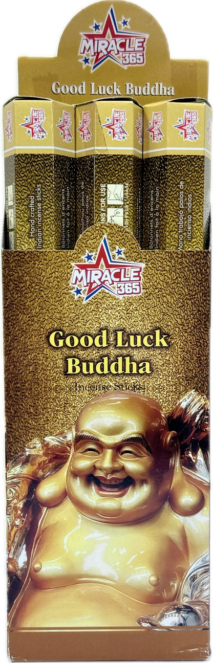 Miracle 365 Good luck Buddha (6 tubes of 20 incense sticks each) (MOQ=10pc)