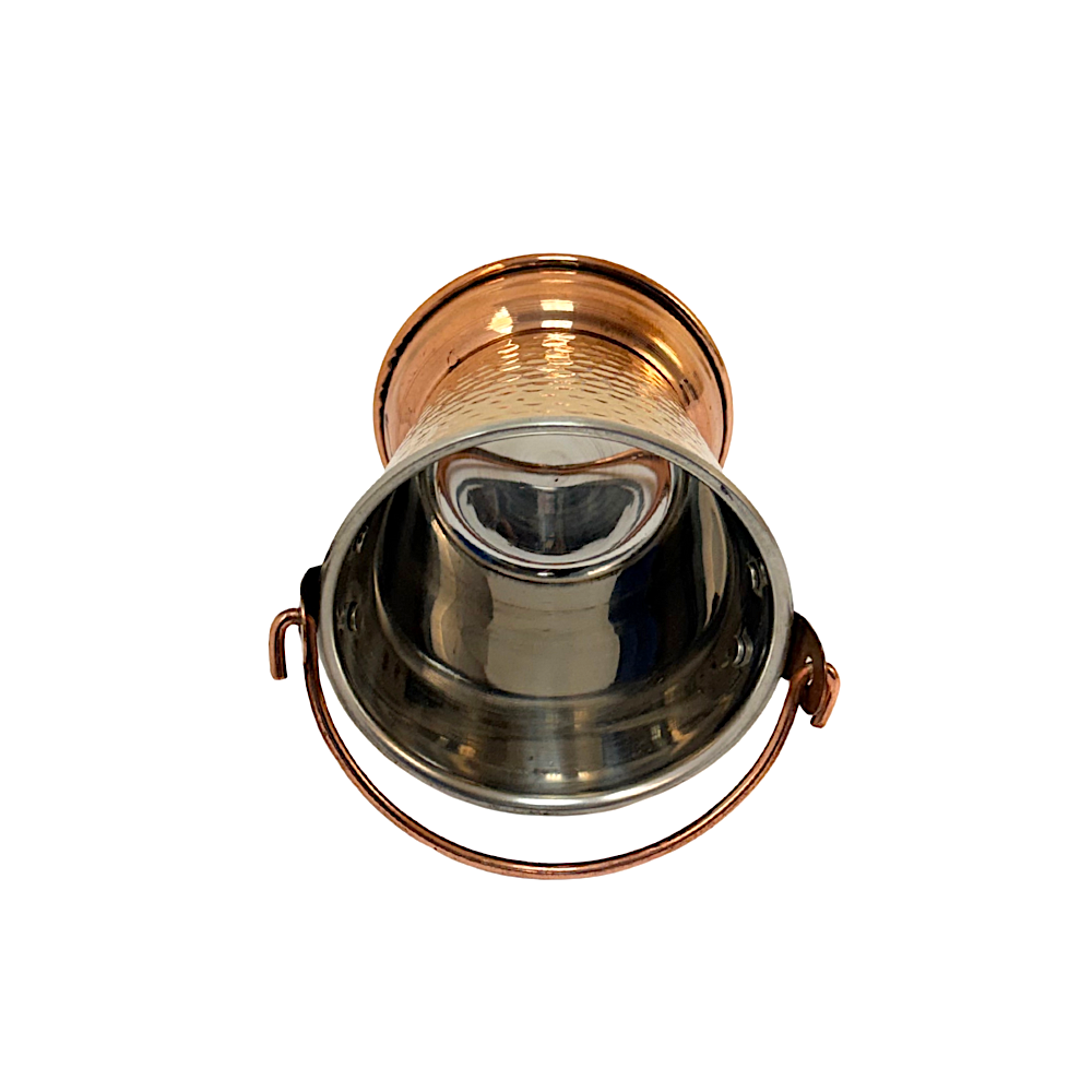 Copper Steel bucket for serving (MOQ=ea)