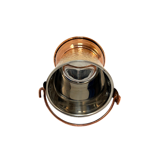 Copper Steel bucket for serving (MOQ=ea)