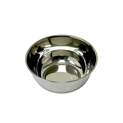 Steel bowl wide mouth 4.25" across 1.75" high. (MOQ=dz)