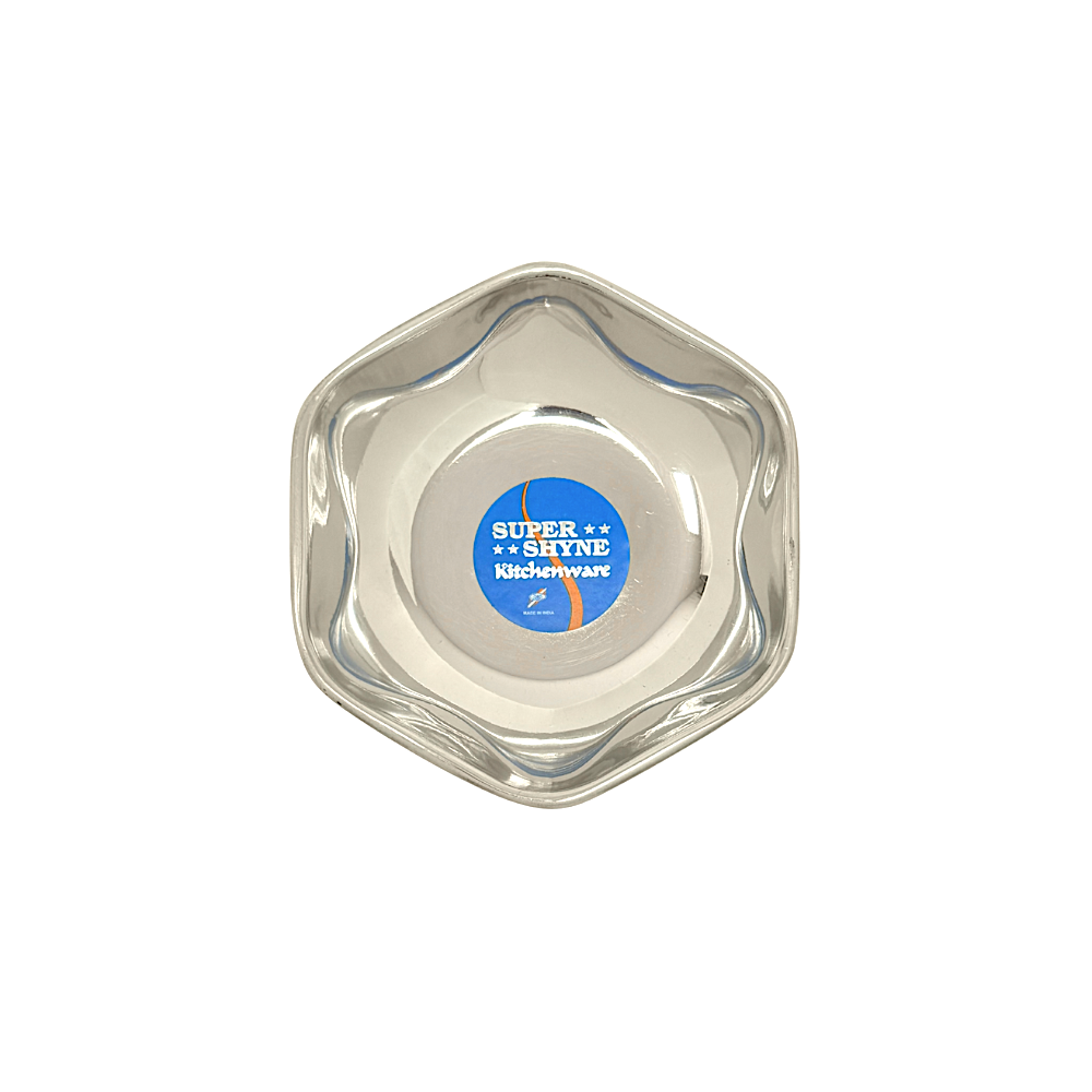 Bowl steel hexagon 4.5"  (MOQ=dz)